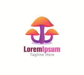 Mushroom manual vector logo design