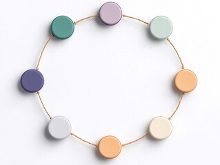 Circular Pastel Node Chart with Connectors