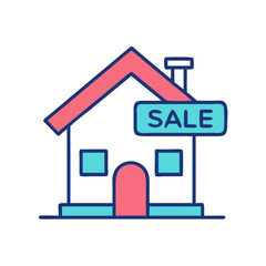 Home for Sale Icon Illustration Vector
