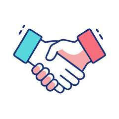Handshake of Deal Icon Illustration Vector