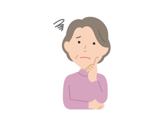 困る,高齢女性