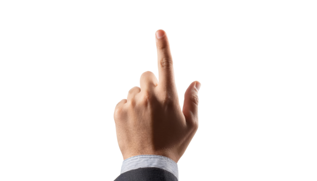 hand showing sign isolated on white transparent background PNG