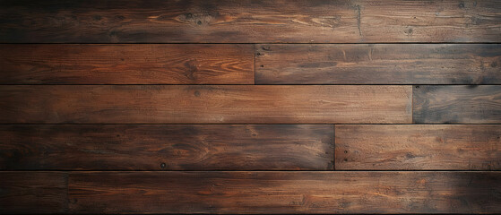 Naklejka premium Dark Brown Wooden Plank Background
