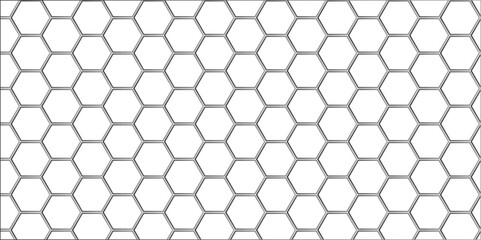 Naklejka premium Seamless hexagonal pattern design with honeycomb texture vector illustration
