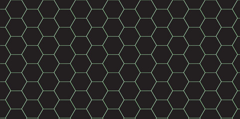 Seamless geometric hexagon pattern with honeycomb texture vector design