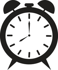 Alarm Clock Icon – Vector Time and Graphic Art Illustration