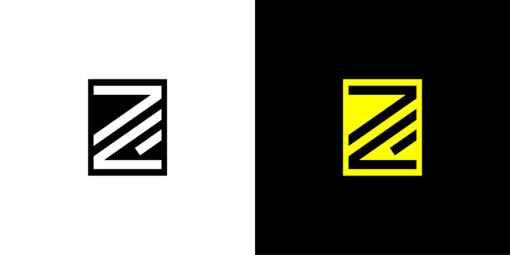 ze letter. zg letter. simple logo with z letter