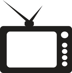 Television Vector Illustration – Retro TV Graphic Art Design
