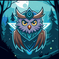 design logo icon illustration mascot character owl