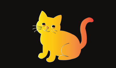 Cat emoji icon vector image.