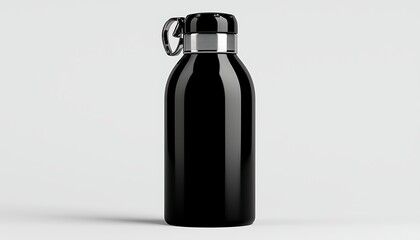 Black Water Bottle Mockup