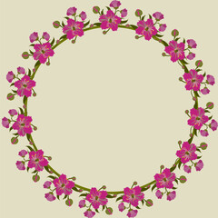 Background Flower Wreath, Vector flower 