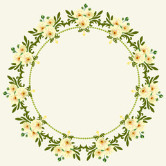 Background Flower Wreath, Vector flower 