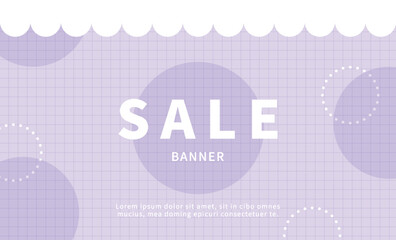 Cute Purple background with lines and circles.