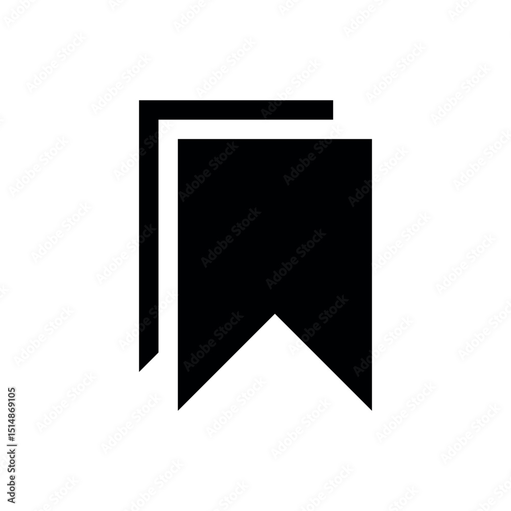 Poster illustration of bookmark icon vector graphic design for web design and mobile app interface and user