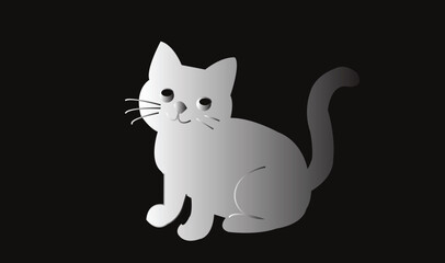Cat emoji icon vector image.