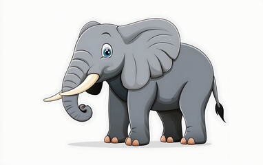 Fototapeta premium Cartoon Elephant Illustration