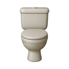 3d toilet icon isolated on transparent background. Bathroom hygiene concept