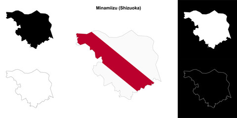 Minamiizu (Shizuoka) outline map set