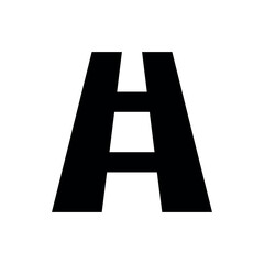 Illustration of black and white a shape graphic design for logo design and typography inspiration and creative projects vector