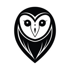 Barn Owl Head With Heart Shaped Face