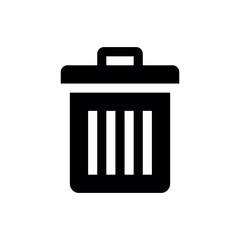 Illustration of trash can icon vector illustration for delete remove garbage waste bin symbol design graphic element vector