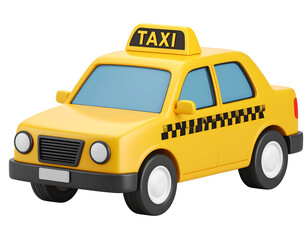 Yellow taxi cab illustration