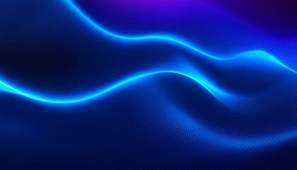 Abstract Blue Neon Wave Background Glowing Digital Art for Design Projects