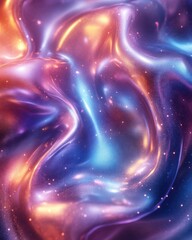 Vibrant Swirling Cosmic Fluid Abstract Background Texture with Shimmering Particles abstract background texture fluid vibrant swirling cosmic particles liquid metallic shimmer glow light gradient blue