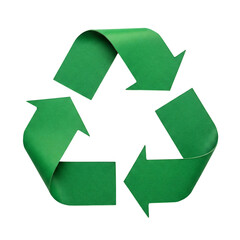 Obraz premium Green Three Arrows Recycling Paper Texture Symbol Icon