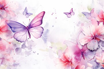 background of colorful butterflies