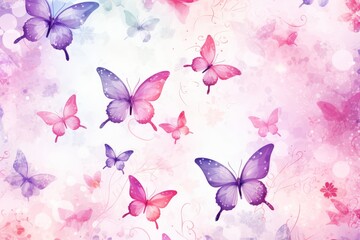 background of colorful butterflies