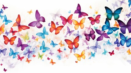 background of colorful butterflies
