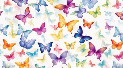background of colorful butterflies