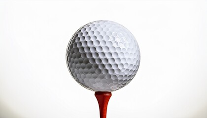 golf ball on tee on transparent or white background