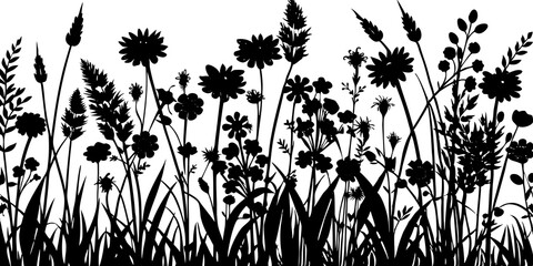 grass and flowers
