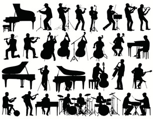 Collection Of Musical Performance Silhouettes