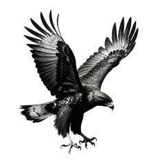 Fototapeta premium Majestic Bird In Flight Against White Background