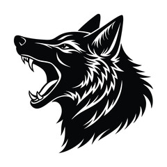 Gray Wolf Head Howling