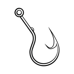 Hand Drawn Fish Hook