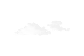 Fototapeta premium White cloud element, PNG isolated on transparent background, weather and sky concept
