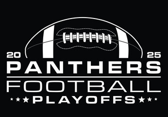 Panthers Football Playoffs Design is a modern graphic design for your Panthers football team playoff game. This great for shirts and other products, promotions or advertising.