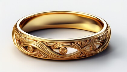 gold ring isolated on white background