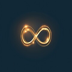Golden Infinity Symbol Glow.