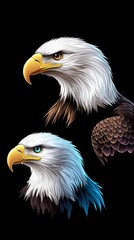 Fototapeta premium Eagle Portraits - Color Variation