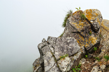 Mist in the valley during the Rain Season.Natural Rain Season landscape Northern Thailand.