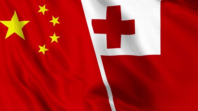 China and Tonga Flag Loop