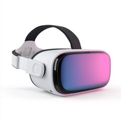 Fototapeta premium Realistic 3D icon representation of a virtual reality headset on a clean white background perfect for digital technology and gaming illustrations