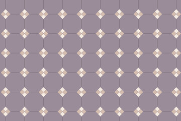Elegant seamless geometric pattern in dusty lavender and beige for decorative design