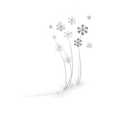 Winter Snowflakes Floral Design.